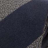 Navy Bold Striped Silk Tie - Tie Doctor